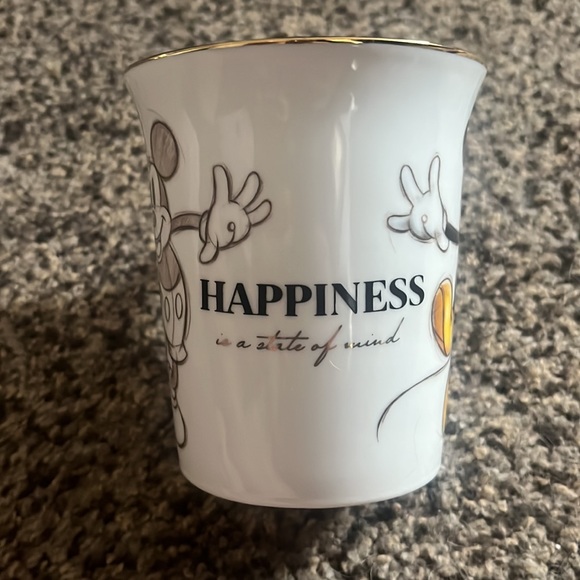Mickey Mouse Mug- Happiness is a State of Mind NWT Disney D100 gold handle mug - Picture 3 of 5